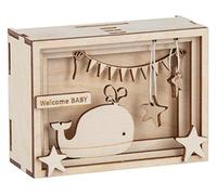 Rayher Boîte cadeau en bois 3D Baby FSCMixCred Nature 11,5 x 8,5 x 5 cm