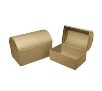 Rayher Boite de Rangement Coffret, 1 PCE., 15x10x10,5 cm, Papier-mâché, 100% FSC recyclé, à Personnaliser, Cadeau, rangement-71751000