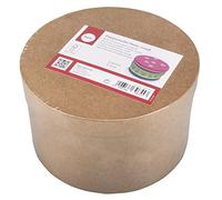 Rayher Boite de rangement ronde, 1 pce., 16,5cm ø, 10cm, papier-mâché, 100% FSC recyclé, à personnaliser, cadeau, rangement-71742000