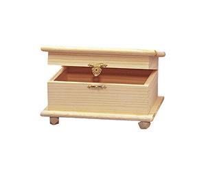 Rayher Boite en bois naturel, 1 pce, 10,5X19X13,5cm, rangement, couvercle avec charnière-6135000, Marron