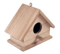 Rayher Boîte Nichoir en bois FSC Mix Credit 13,5 x 7,5 x 10 cm, nature, 62414000, Braun