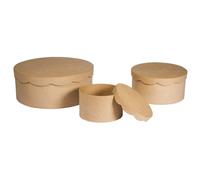 Rayher Boîtes de rangement empilables pap.m. FSC Rec. 100% 3pcs3 dim, 67259000, Marron