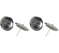 Rayher Bougeoir Argent à piquer pour Couronne de l'Avent 4 pcs 8 cm ø, 2515222 (Lot de 2)