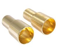 Rayher Bougeoir Bouteille, p. Bougie Longue, 2,2/1,8x5cm 2pcs métal Or, 46694616, Doré, Blanc