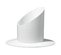Rayher Bougeoir en métal, idéal pour les bougies coniques, les bougies à colonne, les bougies de table, les bougies de baptême et les bougies de communion - bougeoirs, chandeliers, lustres, ø 30 mm, blanc mat