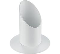 Rayher bougeoir en métal pour les bougies de baptême et de communion porte bougie à décorer idéal pour les chandeliers, bougies de table etc support bougie àž 40 mm blanc mat