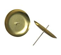 Rayher bougeoir noël pour Couronne de l'Avent 4 pièces 8 cm ø, métal or, 2515206, Doré