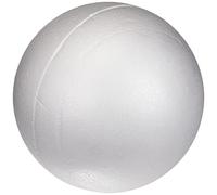 Rayher boule de polystyrène en plastique 25 cm 2 demi sphères assemblables en une boule idéales pour les activités d arts créatifs, bricolages, activités manuelles, Blanc