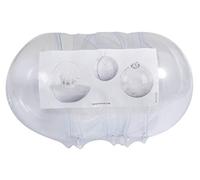 Rayher Boules de décoration à garnir, plastique transparent, 1 set, Ø 10cm, 4 boules, à remplir, à suspendre, cadeau, Noël, pâques, anniversaire- 39467800, Cristal