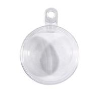 Rayher Boules de décoration à garnir, plastique transparent, 1 set, Ø 7cm, 6 boules, à remplir, à suspendre, cadeau, Noël, pâques, anniversaire-39466800, Cristal