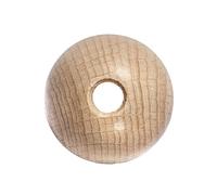Rayher Boules en Bois Brut percées 25mm ø, 6 pcs Perforation 6mm Nature, 6250900