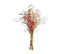 Bouquet de fleurs séchées vertes et roses