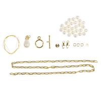 Rayher BP Click&Match kit Bracelet+chaîne 2-en-1 AV. Perles Verre, Or, 15413616