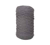 Rayher Braidy Fil de recyclage, 1 pelote de env. 250m, tressé, 2 mm, gris, technique du macramé, 42009558
