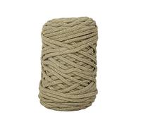 Rayher Braidy Fil de recyclage, 1 pelote de env. 60m, tressé, 4 mm, vert roseau, technique du macramé, 42010503