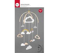 Rayher Bras pour mobile de bébé, bambou, set de 6 pces, 25cm, 2 arcs-4 bras-9 suspensions, chambre de bébé, décoration, arts créatifs, sans suspensions-63071000, Bois