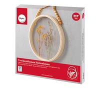 Rayher Cadre Bois Fleurs séchées FSC100% 25,5x2,8x35,5cm + Boules Bois, 85486000