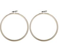 Rayher cadre de broderie en bois cercle à broder de 17 cm de diamètre et de 8 mm d épaisseur tambour à broder spécialement conà§u pour la broderie, beige (Lot de 2)