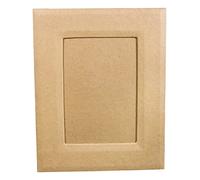 Rayher Cadre Photo, Beige, 1 PCE., Papier mâché FSC recyclé 100%, 19x24x0,7cm, rebords biseautés, à Personnaliser, décoration, cadeau-67213000