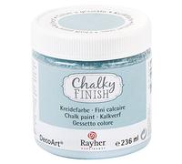 Rayher Chalky Finish peinture craie à base d'eau peinture à la craie élégante donne un look chic & vintage peinture pour meubles & accessoires idéale pour les coloris Shabby chic gris-bleu