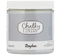 RAYHER Chalky Finish peinture effet craie boîte de 236 ml peinture craie à base d eau pour la déco de vos meubles & Cie dans un look vintage et patiné peinture crayeuse douce couleur : gris