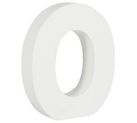 Rayher Chiffre en bois MDF 3D "0" décoration FSC 100% 9,5x2x11cm blanc, 64600102