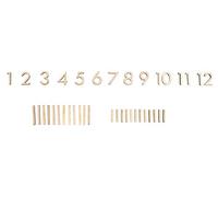 Chiffres en bois pour horloge 1-12 + 24 traits Beige