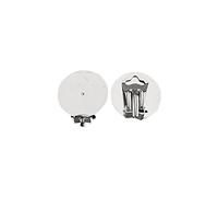 Rayher clips boucles d oreilles en laiton p. bijoux 2pc 19 mm ø platine, 2228221