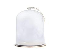 Rayher Cloche avec socle, transparent, 1 pce., plastique, Ø 11cm, H 19cm, arts créatifs, protection de décorations miniatures, pâques, Noël -46123000