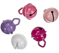 Rayher Clochettes déco en métal grelots noël 15 mm ø, 5 pcs rose mix, 25069000