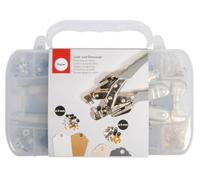 Rayher Coffret pince perforatrice Rayher et œillets, métal, 165 pces., œillets 3 et 5mm ø, 4 couleurs, arts créatifs, décoration, réparation-69286000