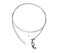Rayher Collier bijoux 3 rangs +perle à écraser & carabinier 45cm argent, 2120422