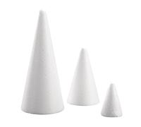 Rayher Cône en polystyrène, blanc, 1 pce., 12cm, Ø 7cm, arts créatifs, décorations, Noël-3300900