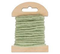 Rayher Cordon de laine de mouton, vert sauge, 1 pce., 3,5m, ø 5mm, noyau en jute, arts créatifs, décorations, floristique-55962450