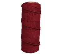 Rayher Cordon en coton, bordeaux, 1 pce., ø 3,0mm, 210g, écheveau 70m, lavable, arts créatifs, macramé, crochet, tricot, décorations-44007290