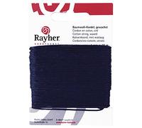 Rayher Cordon en coton ciré Bleu foncé Ø 1 mm 20 m