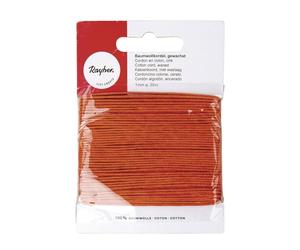 Rayher Cordon en coton ciré, orange, 1 pce., 20m, 1mm ø, imperméable, bijoux, arts créatifs, décorations-5169134