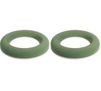Rayher Couronne en mousse humide, vert, 1 pce., Ø20cm, arts créatifs, composition florale, communion, mariage-30205000 (Lot de 2)