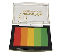 Rayher Coussin encreur « Versacolor », MULTICOLORE, 5 couleurs, 1 pce., 4,7X7,5cm, sol. aqueuse, séchage lent, papier, carton, toile, embossage, scrapbooking, invitations, vœux-2839734