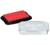 Rayher Coussin encreur «Versacolor», rouge cardinal, 1 pce, 9,6x6,3x1,8cm, sol. aqueuse, séchage lent, technique d’embossage, scrapbooking, cartes-29017284, Kardinalrot