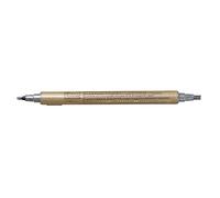 Rayher Crayon calligraphie métallique écriture 2 pointes 2+3,5mm argent, 7869322
