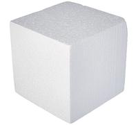Rayher Cube en Polystyrène 20 x 20 x 20 cm à Décorer Selon Vos Idées et Envies - Support pour Activités Manuelles Créatives - Blanc