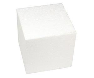 Rayher Cube en polystyrène, Blanc, 1 PCE., 15x15x15 cm, Arts créatifs, décorations, Noël-3000200