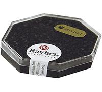 Rayher Delica - 14751576 - Perles de rocaille Miyuki - Noir métallisé mat - Diamètre : 2,2 mm - Boîte de 7 g - Petites perles à enfiler