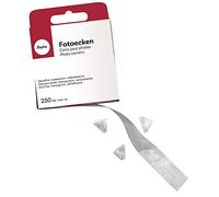Rayher Distributeur de coins EasyGlue pour photos, transparent, 1 boite, 250 pces., 1,3x1,5cm, autocollant, papier, carte, scrapbooking, photos-3340200