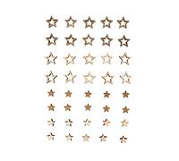 Rayher Embellissements « Etoile », en bois, naturel, 40 pces., ø 1-2cm, décoration, table, cartes, scrapbooking, Noël -46624505