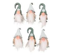 Rayher Embellissements «Lutin» en bois, peint, 6 pces., FSC 100%, 2,3x4,5cm, autocollant, décoration, table, cartes, scrapbooking, Noël, hiver-46761000