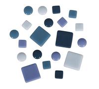 Rayher Fancy tesselles mosaïque verre, ø12mm env. 395pcs teintes bleues 14828000