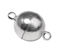Rayher Fermoir magnétique extra fort en laiton p. bijoux 12mm ø argenté, 2224262
