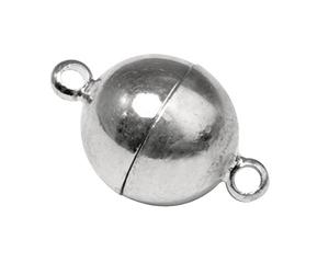 Rayher Fermoir magnétique extra fort en laiton p. bijoux 12mm ø argenté, 2224262